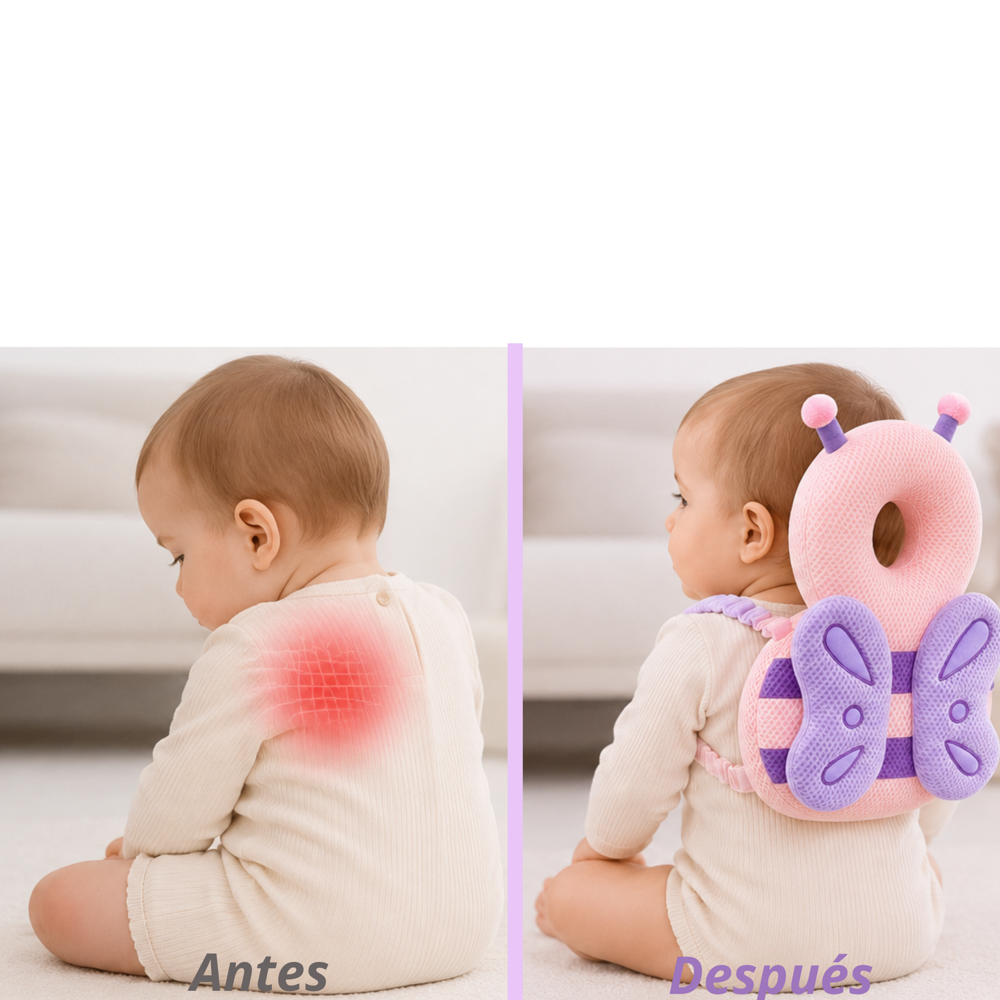 Mochila protectora para bebé.